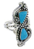 Turquoise Sterling Silver Southwestern Ring Size 6-3/4 PS72166
